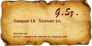 Gasparik Szeverin névjegykártya